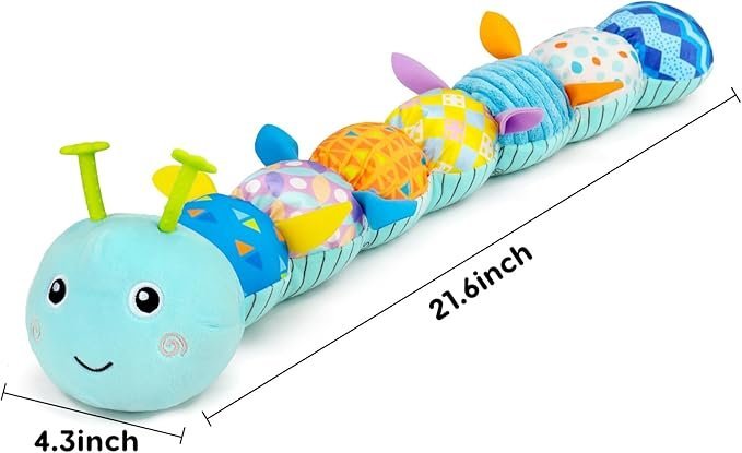 619bbYFB9IL._AC_SX679_.jpg Musical Stuffed Plush Caterpillar Toy - Image 13
