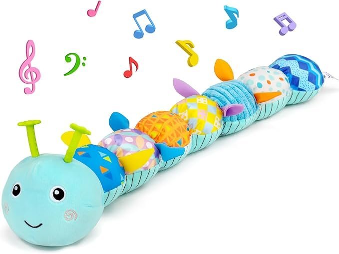 61SrwS5uHFL._AC_SX679_.jpg Musical Stuffed Plush Caterpillar Toy - Image 7