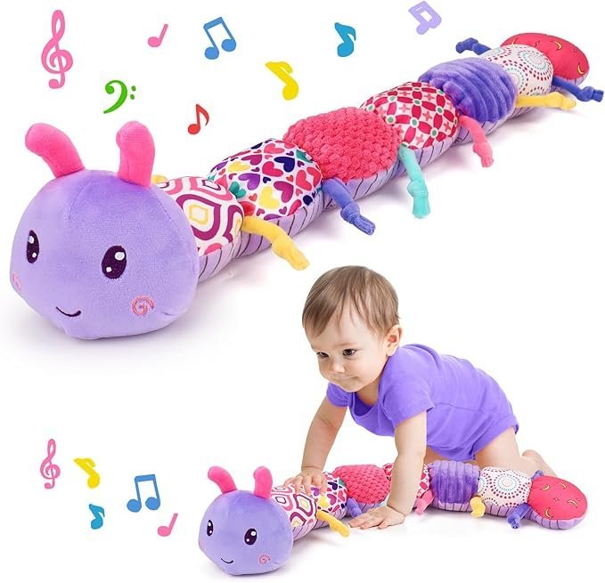 716I2PkMfkL._AC_SX679_.jpg Musical Stuffed Plush Caterpillar Toy - Image 26