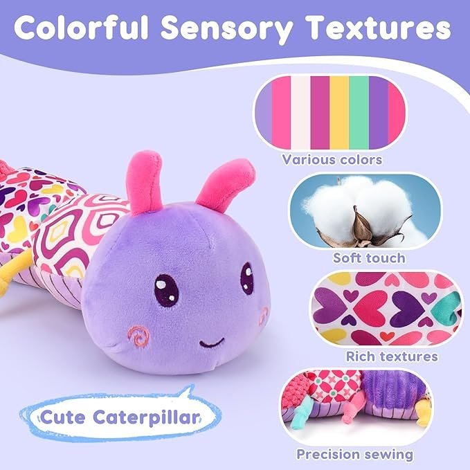 717x6QdpwdL._AC_SX679_.jpg Musical Stuffed Plush Caterpillar Toy - Image 29