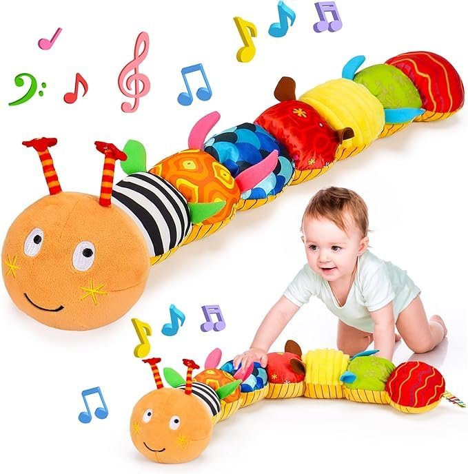 71IqxF7bLbL._AC_SX679_.jpg Musical Stuffed Plush Caterpillar Toy - Image 14