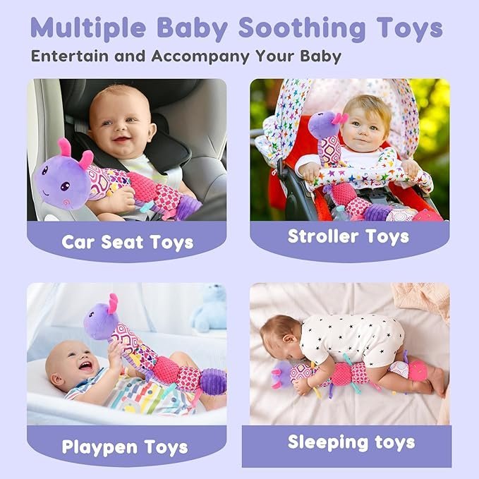 71YASt16kmL._AC_SX679_.jpg Musical Stuffed Plush Caterpillar Toy - Image 28