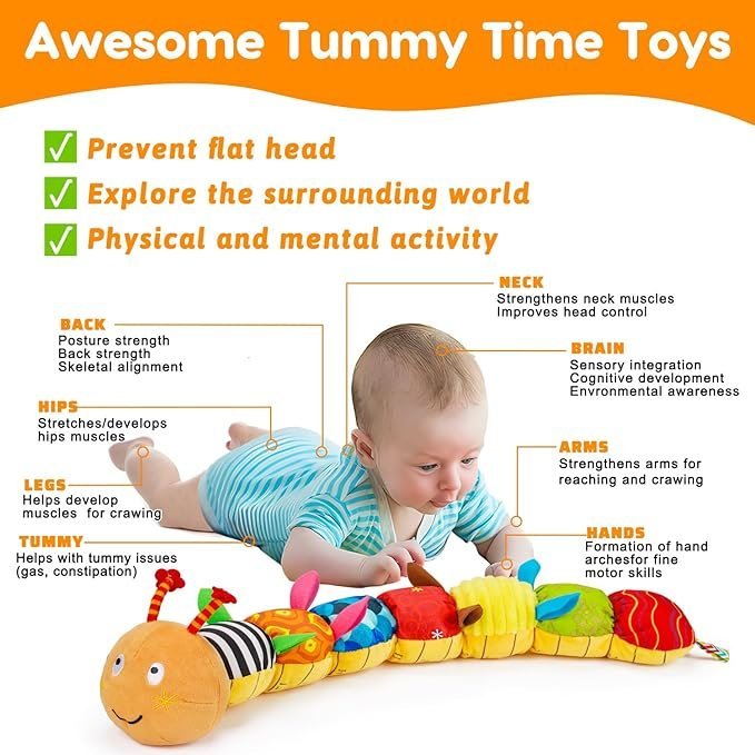 71ZLlo2mQ-L._AC_SX679_.jpg Musical Stuffed Plush Caterpillar Toy - Image 17