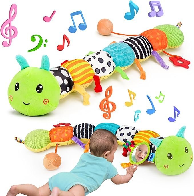 71mm4BziML._AC_SX679_.jpg Musical Stuffed Plush Caterpillar Toy