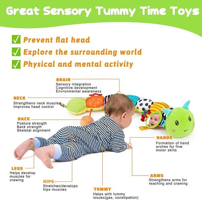 71yZyxA3keL._AC_SX679_.jpg Musical Stuffed Plush Caterpillar Toy - Image 4