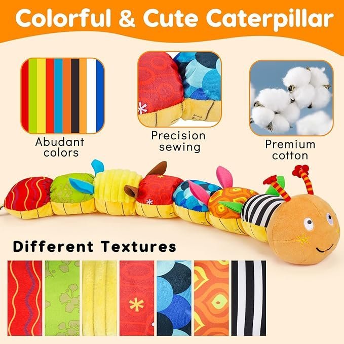 81ineC18u-L._AC_SX679_.jpg Musical Stuffed Plush Caterpillar Toy - Image 18